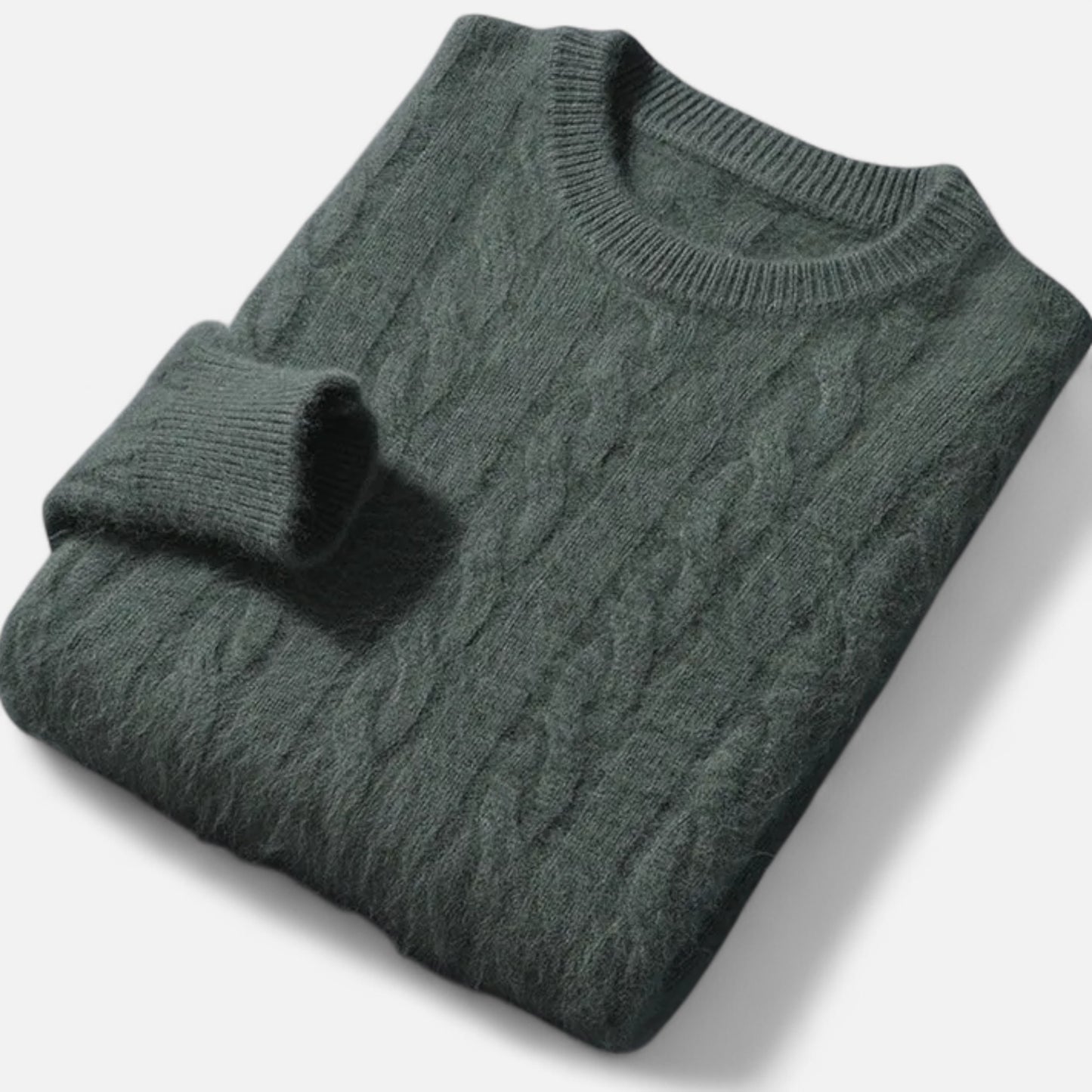 Chardon | Men’s Cable Knit Round Neck Pullover