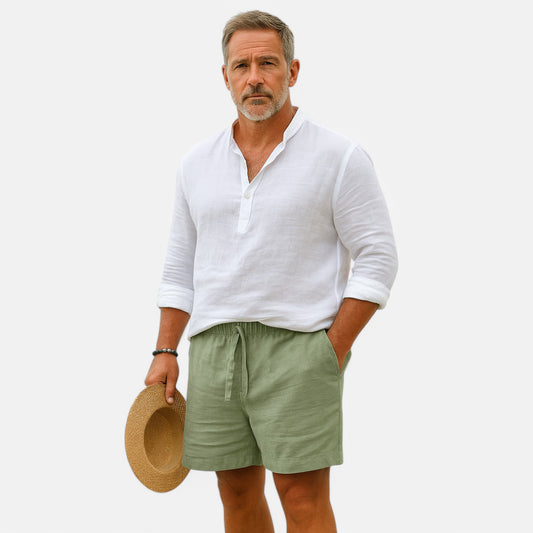 Chardon | Men’s Linen-Cotton Shorts – Light, Cool, Refined