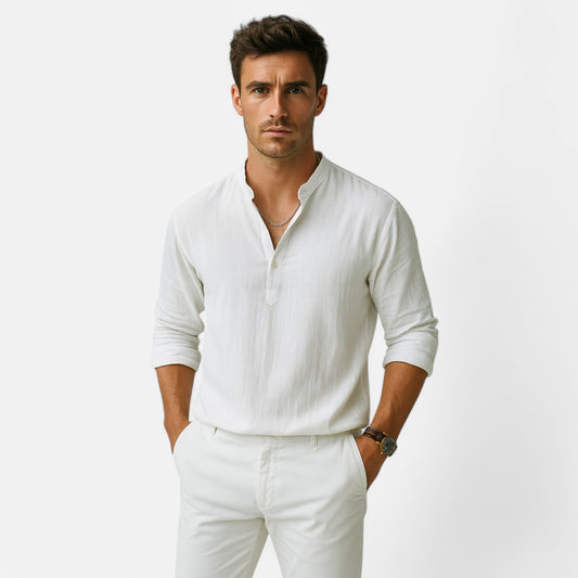 Chardon | Men’s Linen Henley – Easy, Airy, Timeless