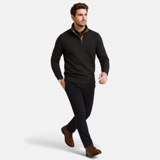 Chardon | Men’s Classic Knit Stand-Up Collar Pullover