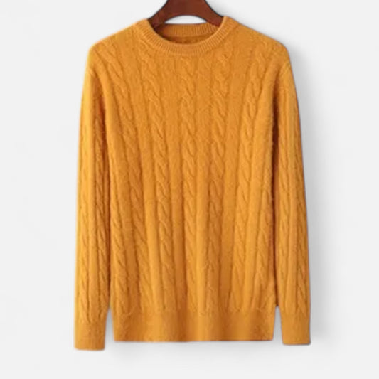 Chardon | Men’s Cable Knit Round Neck Pullover