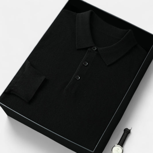 Chardon | Men’s Long Sleeve Wool Polo
