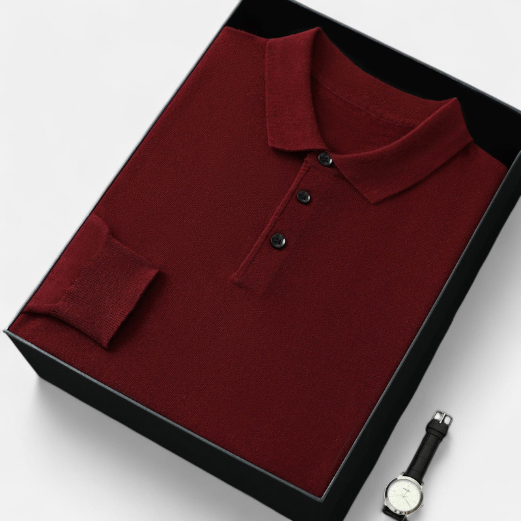 Chardon | Men’s Long Sleeve Wool Polo