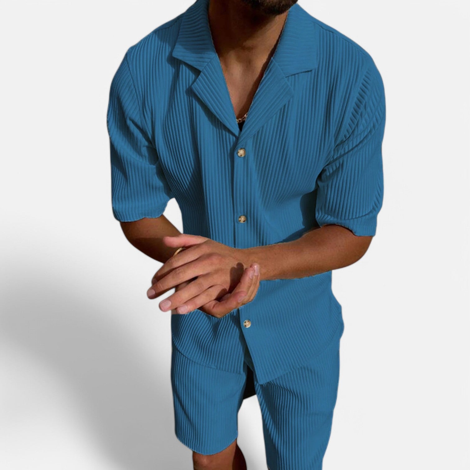 Chardon | Men’s Corduroy Summer Set – Relaxed Texture, Refined Ease