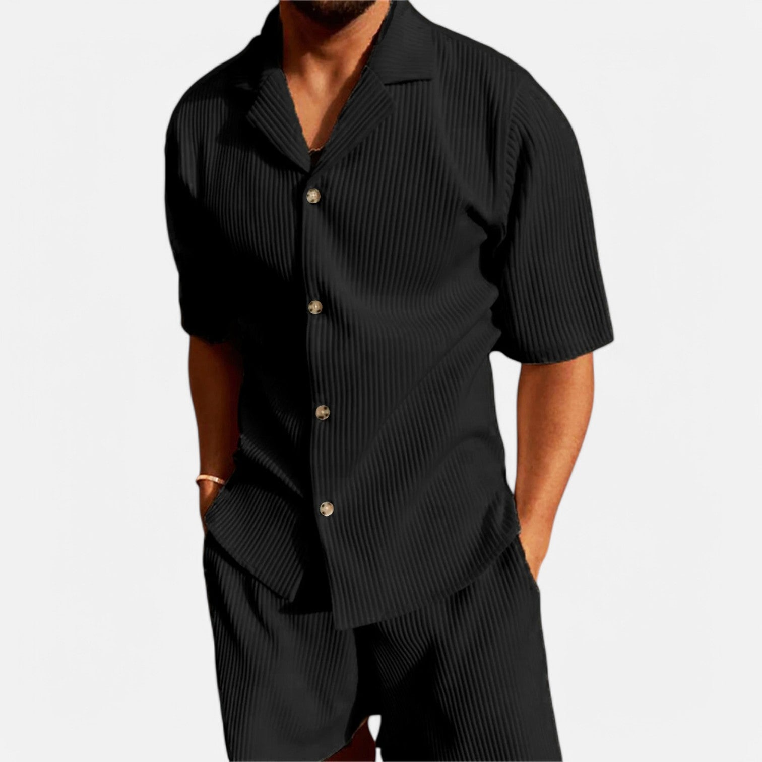 Chardon | Men’s Corduroy Summer Set – Relaxed Texture, Refined Ease