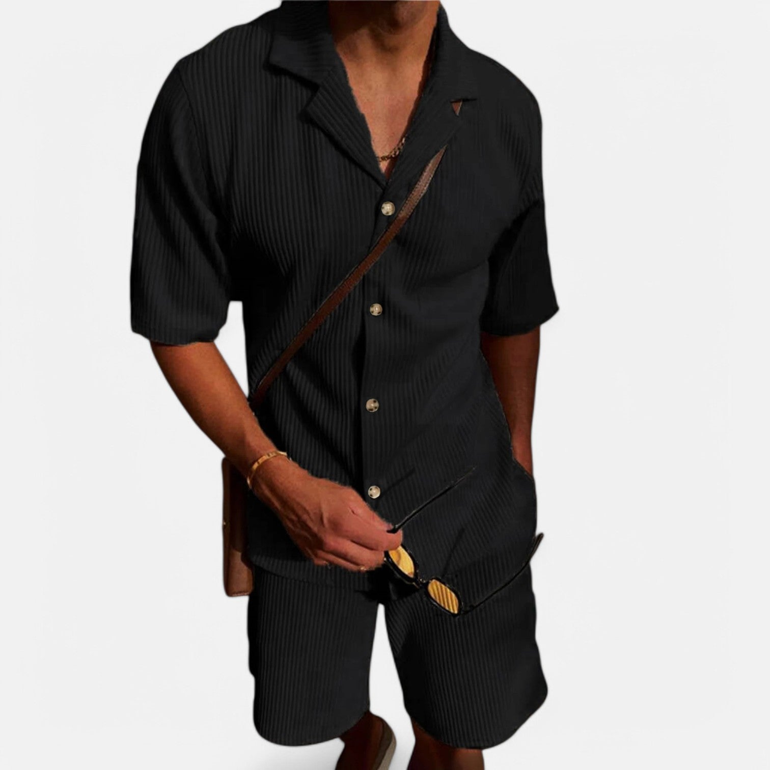 Chardon | Men’s Corduroy Summer Set – Relaxed Texture, Refined Ease