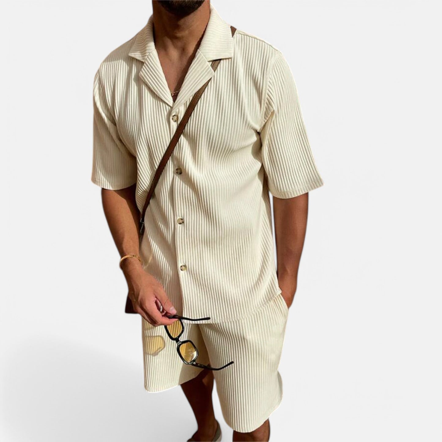 Chardon | Men’s Corduroy Summer Set – Relaxed Texture, Refined Ease