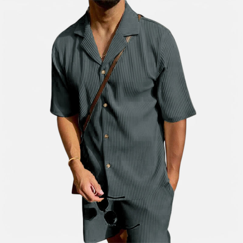 Chardon | Men’s Corduroy Summer Set – Relaxed Texture, Refined Ease
