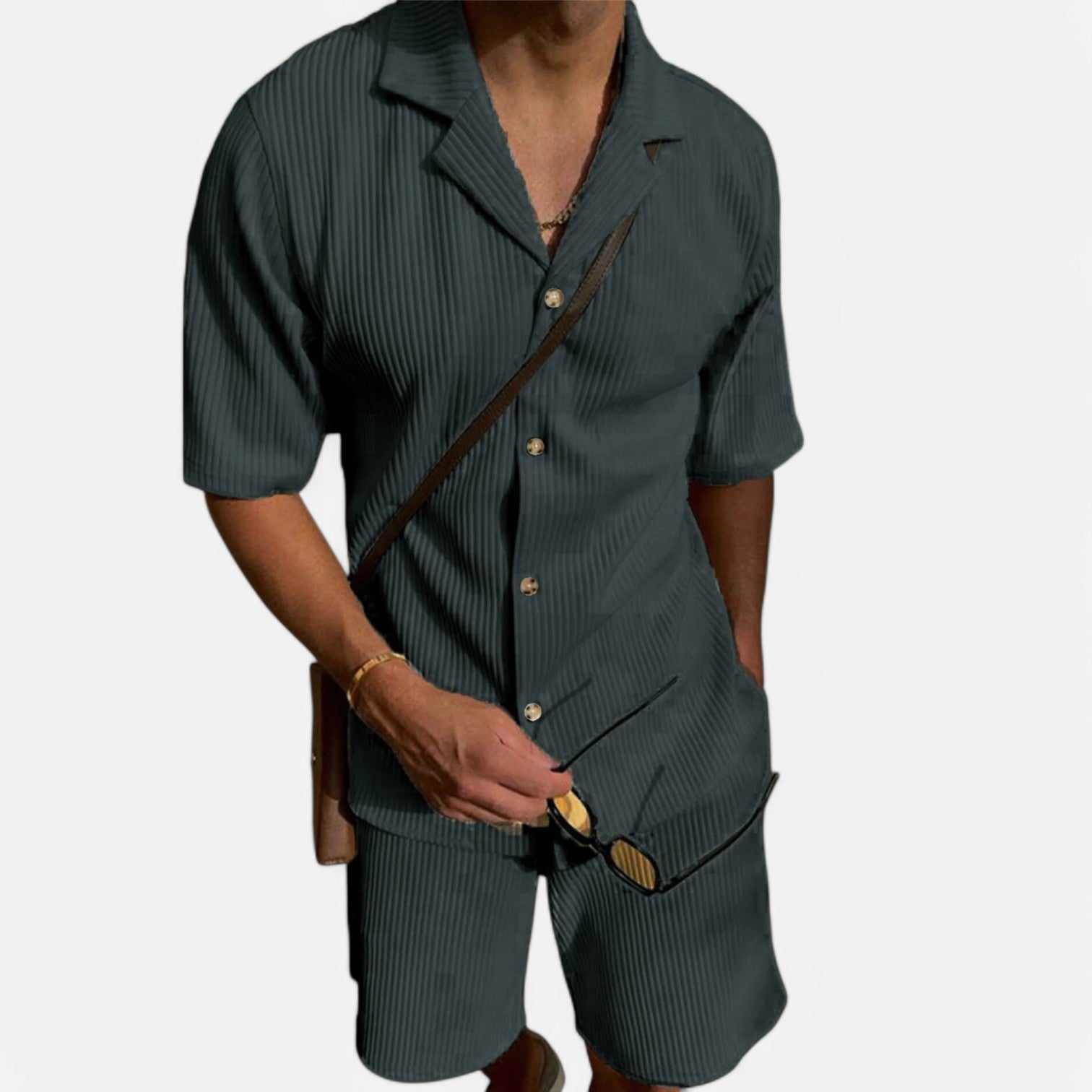 Chardon | Men’s Corduroy Summer Set – Relaxed Texture, Refined Ease
