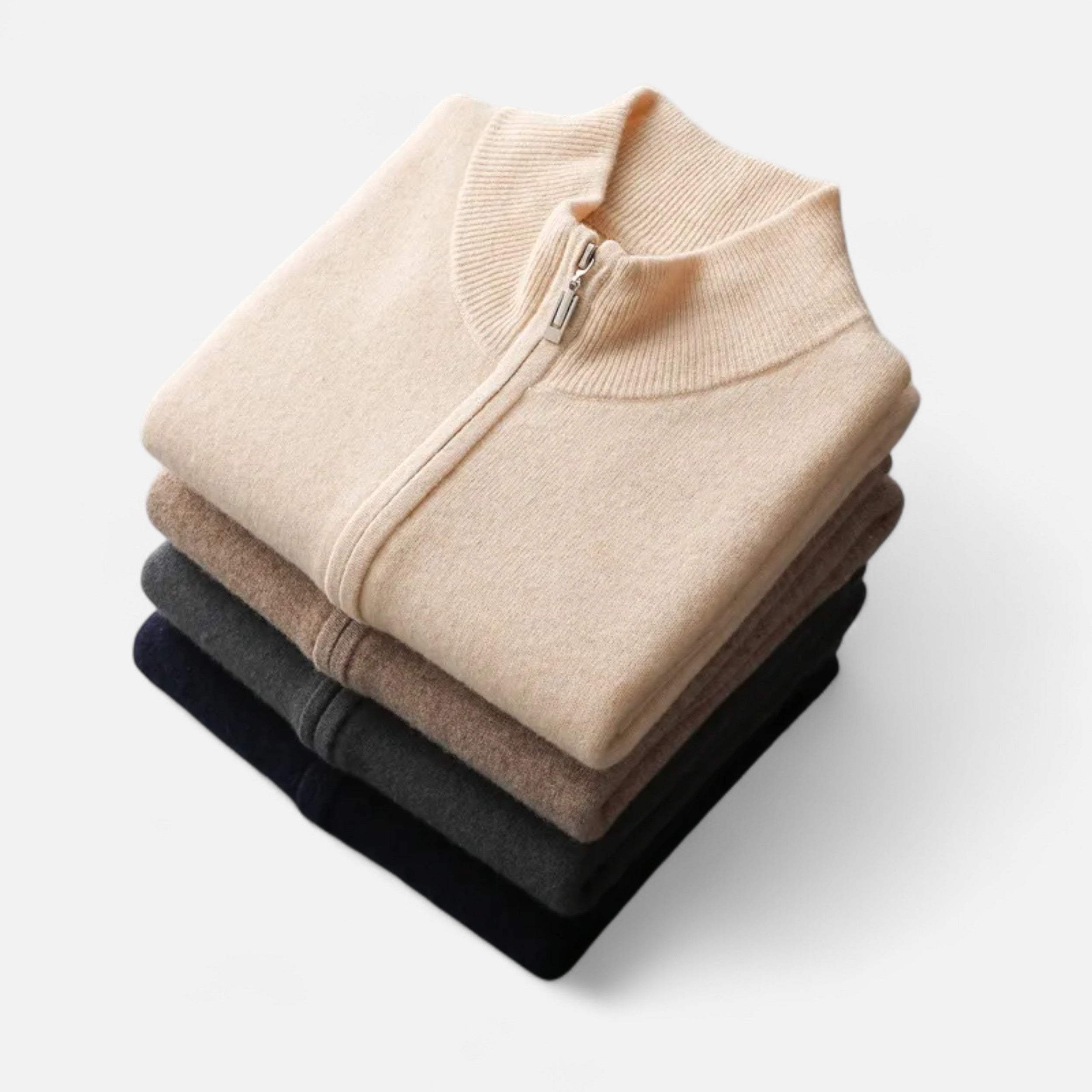 Chardon | Men’s Wool Mock Neck Zipper Vest