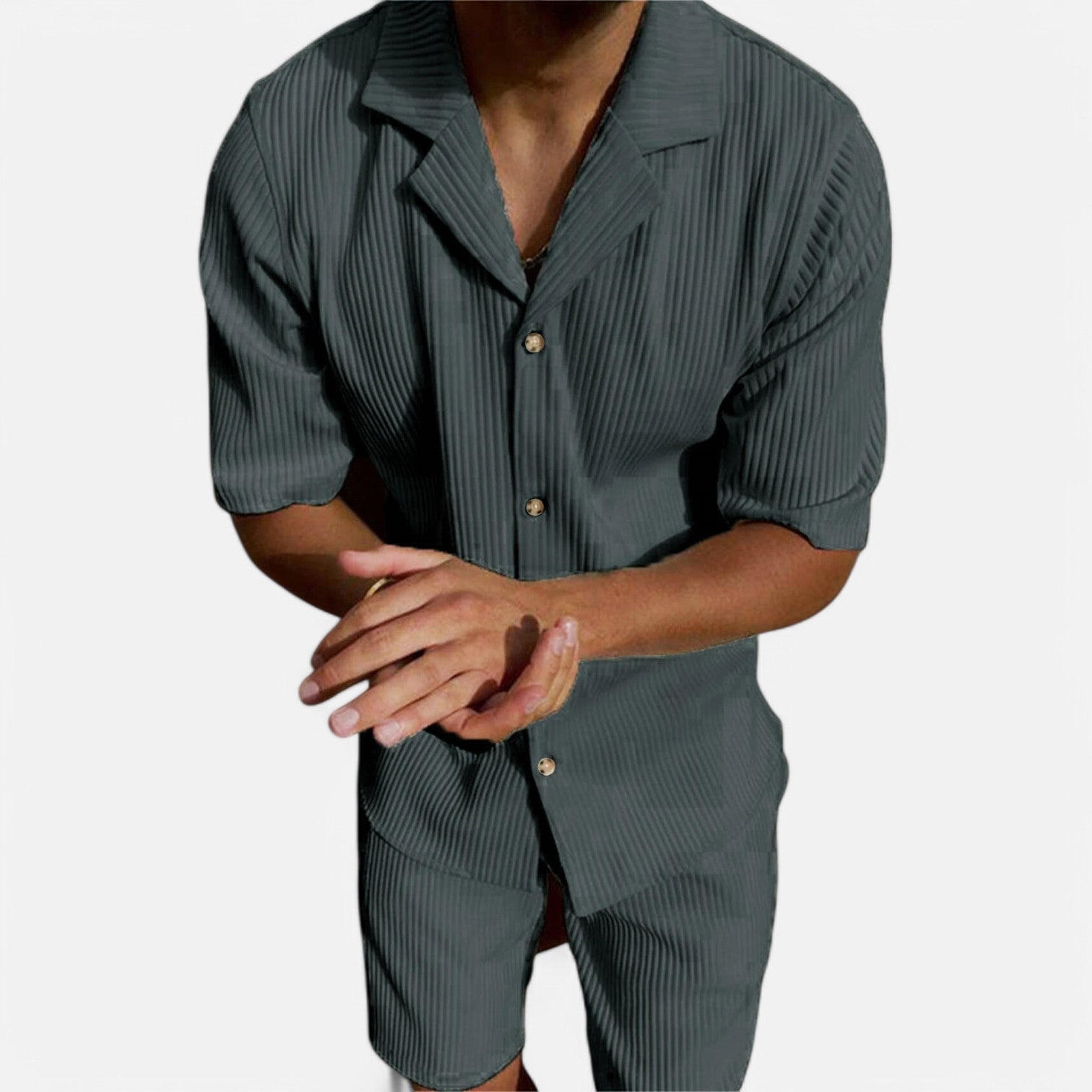 Chardon | Men’s Corduroy Summer Set – Relaxed Texture, Refined Ease