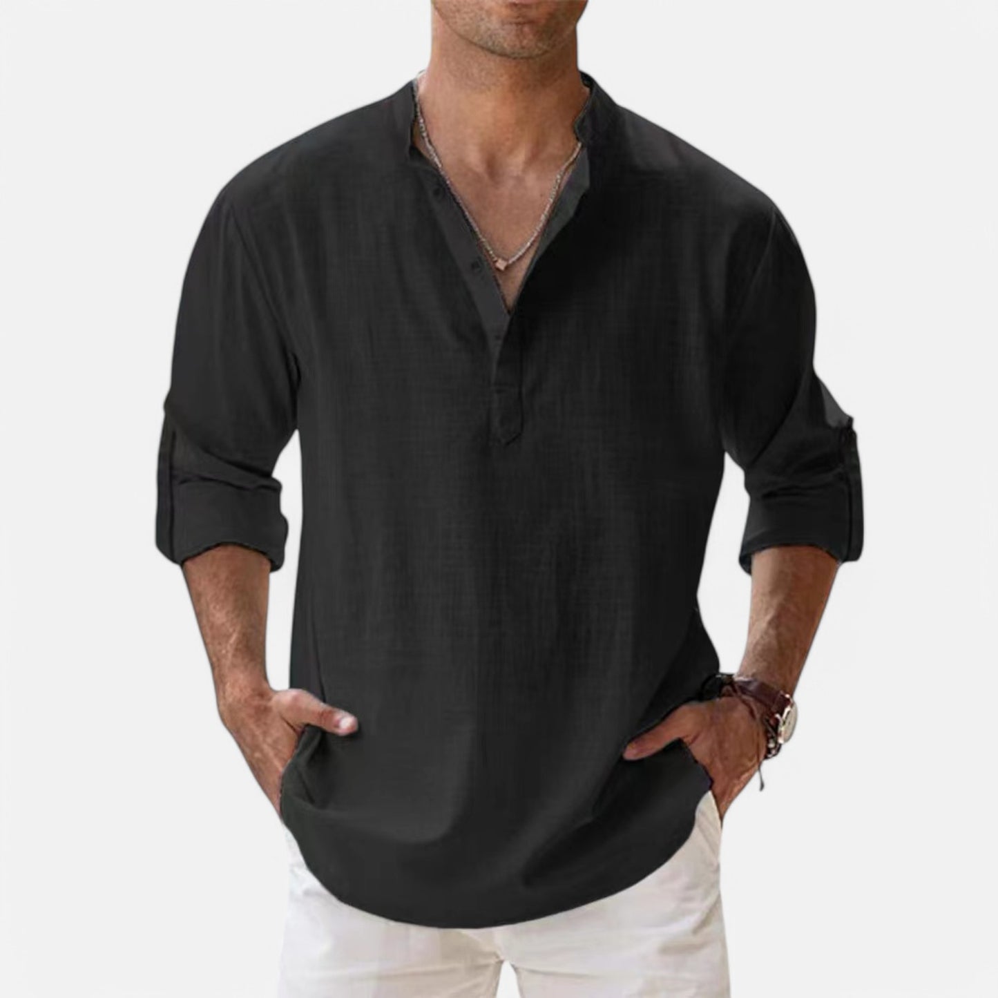 Chardon | Men’s Linen Henley – Easy, Airy, Timeless