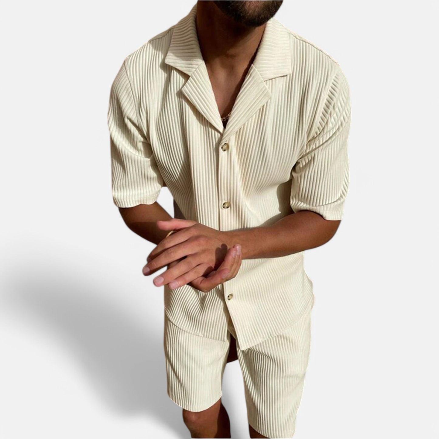 Chardon | Men’s Corduroy Summer Set – Relaxed Texture, Refined Ease