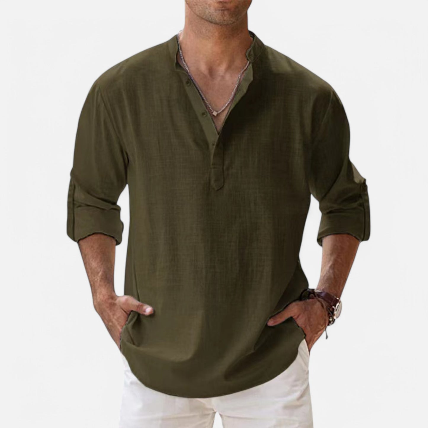 Chardon | Men’s Linen Henley – Easy, Airy, Timeless