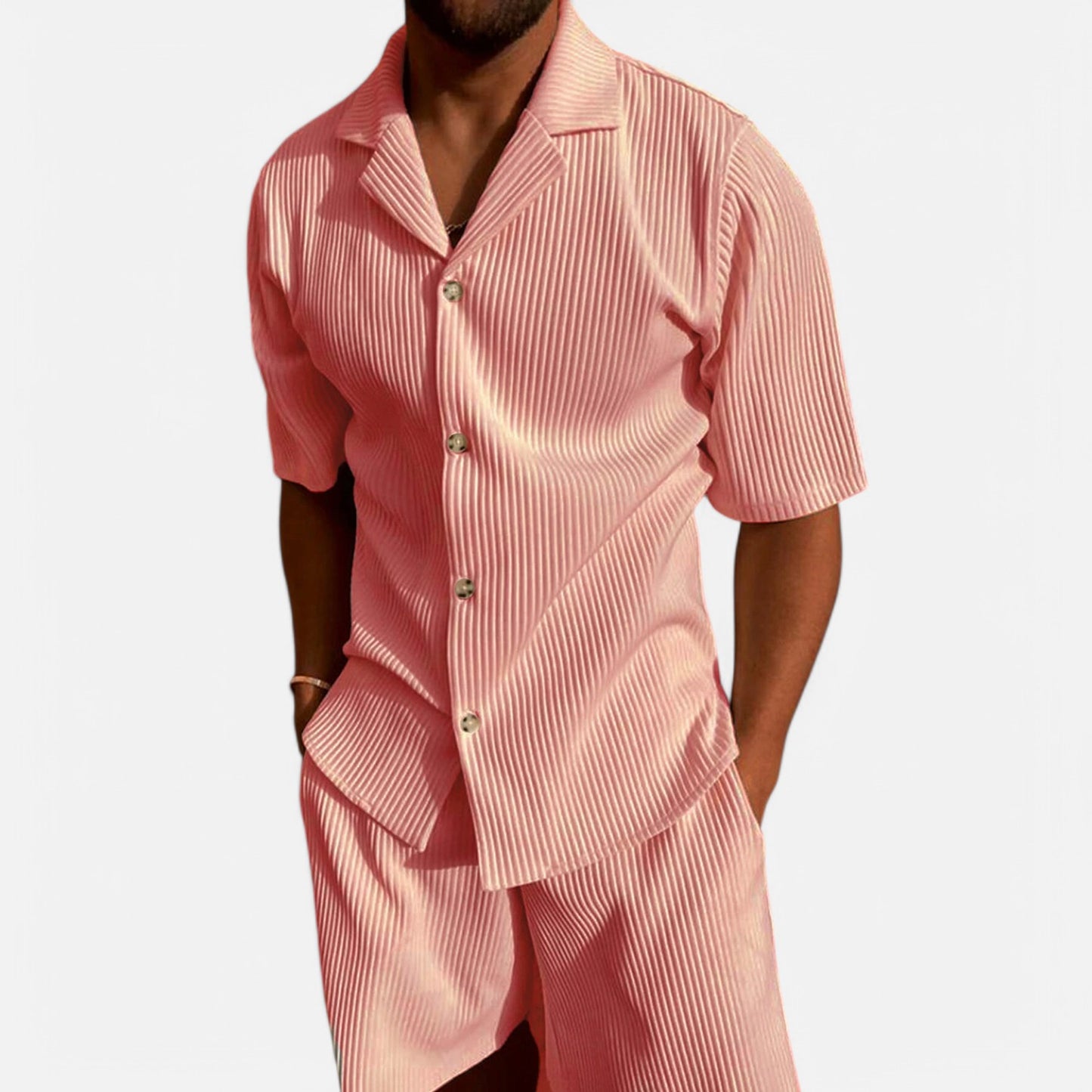 Chardon | Men’s Corduroy Summer Set – Relaxed Texture, Refined Ease