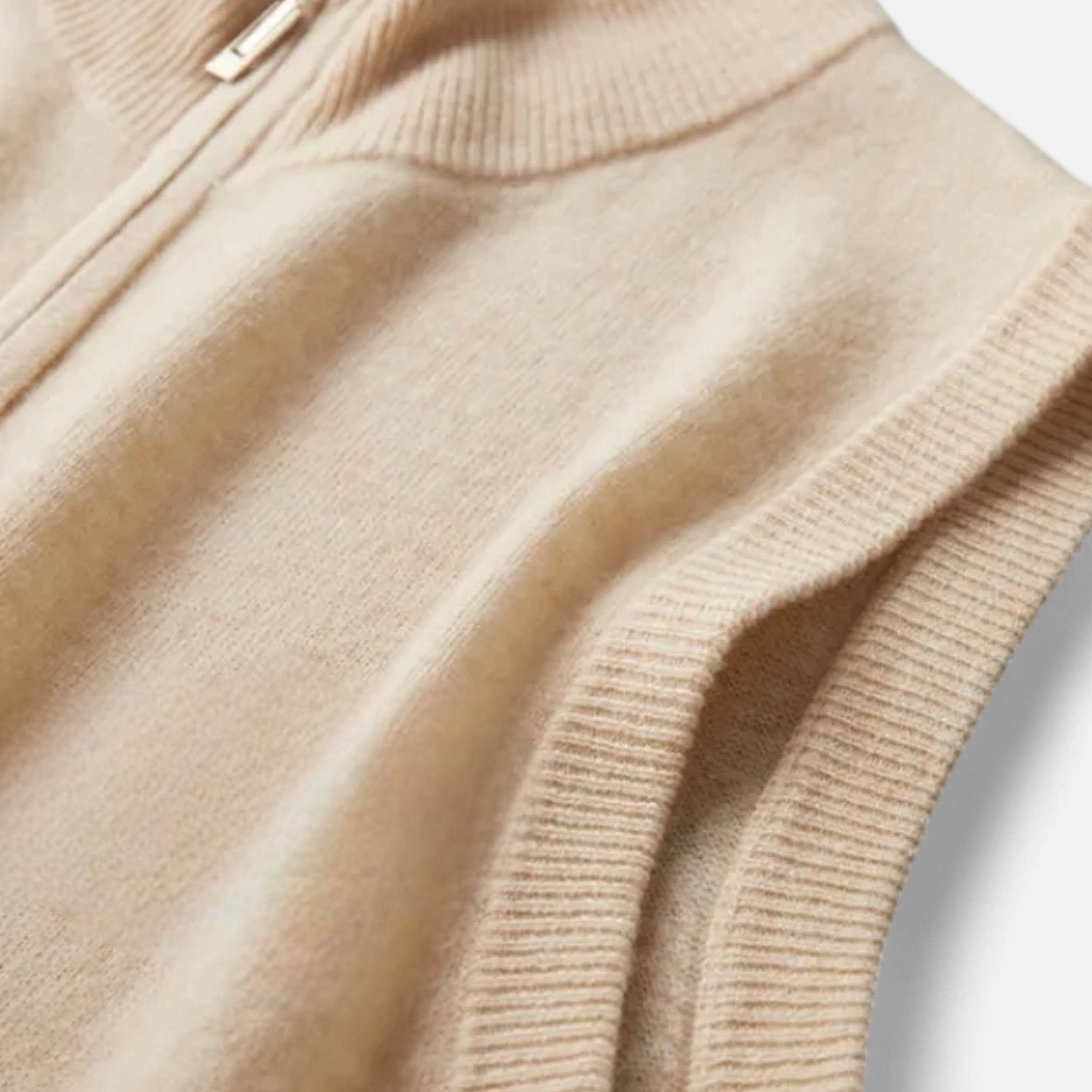 Chardon | Men’s Wool Mock Neck Zipper Vest