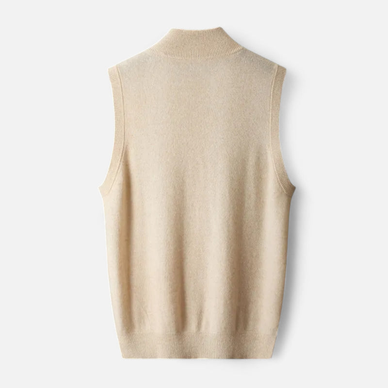 Chardon | Men’s Wool Mock Neck Zipper Vest