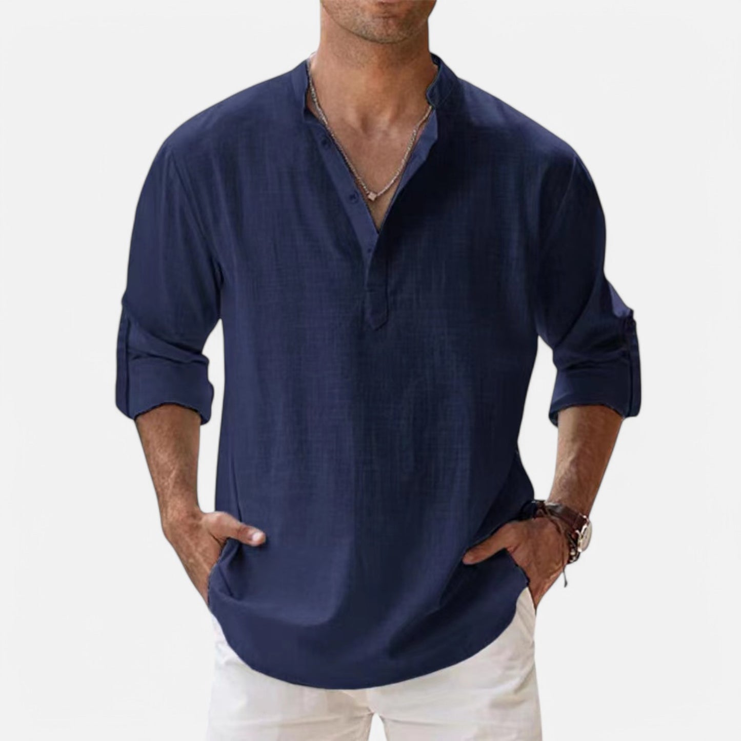 Chardon | Men’s Linen Henley – Easy, Airy, Timeless