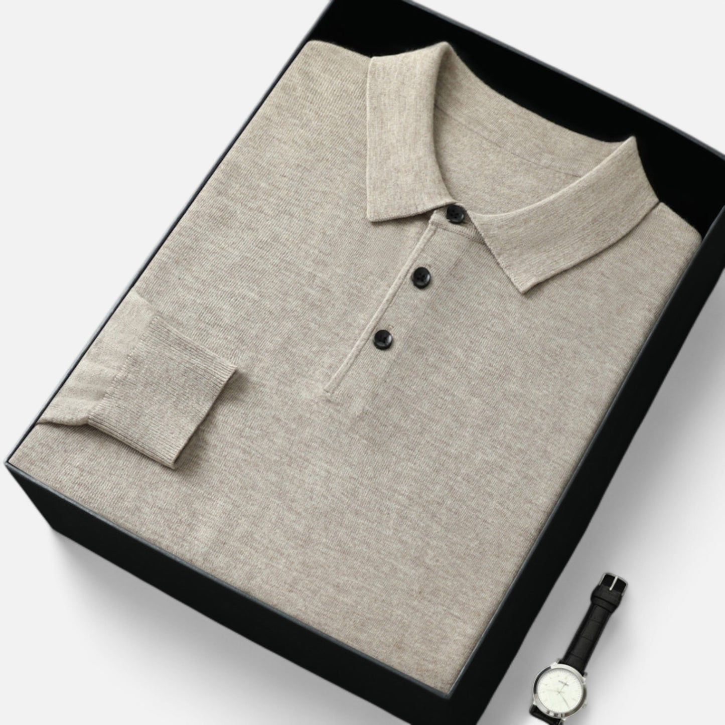 Chardon | Men’s Long Sleeve Wool Polo