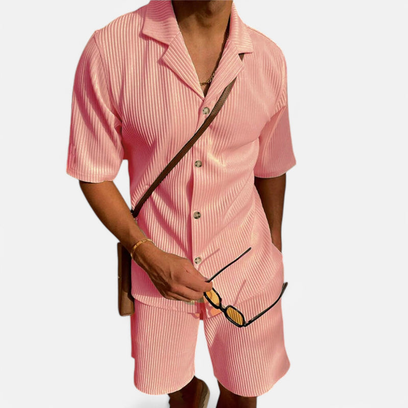 Chardon | Men’s Corduroy Summer Set – Relaxed Texture, Refined Ease