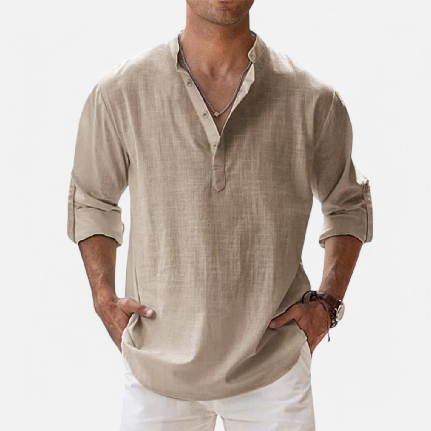 Chardon | Men’s Linen Henley – Easy, Airy, Timeless