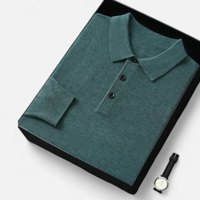 Chardon | Men’s Long Sleeve Wool Polo