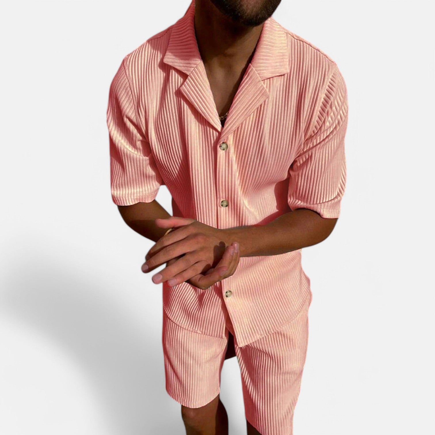 Chardon | Men’s Corduroy Summer Set – Relaxed Texture, Refined Ease