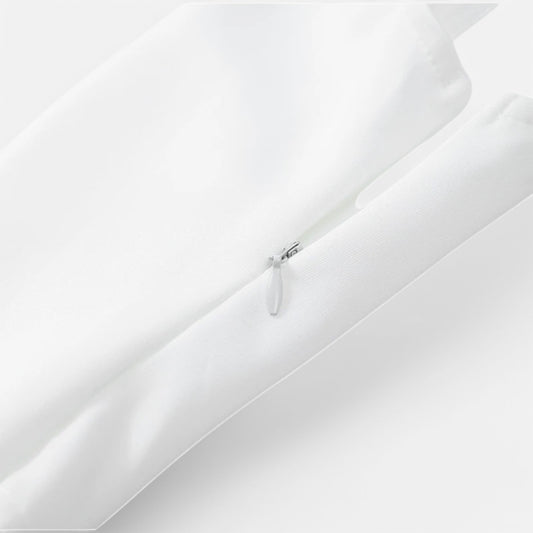 Chardon | Women’s White A-Line Dress – Pure, Graceful, Effortless