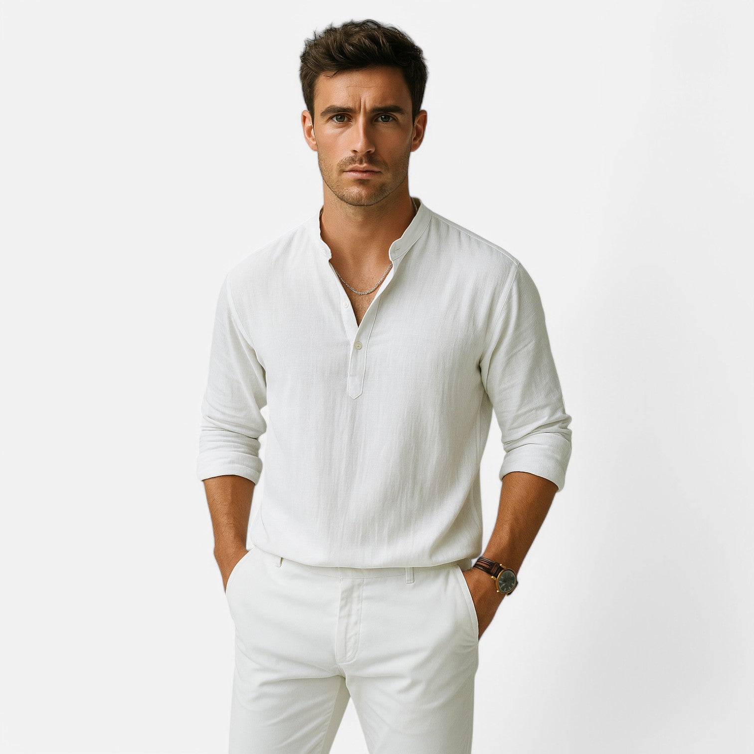 Chardon | Men’s Linen Henley – Easy, Airy, Timeless