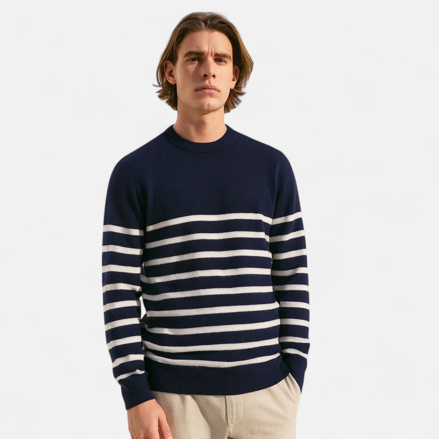 Chardon | Men’s Striped Knitted Crew Sweater