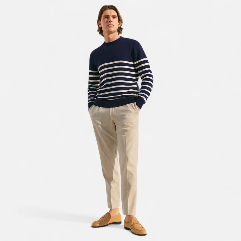 Chardon | Men’s Striped Knitted Crew Sweater