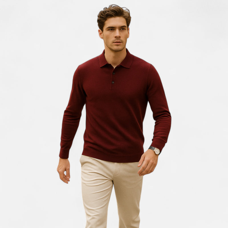 Chardon | Men’s Long Sleeve Wool Polo