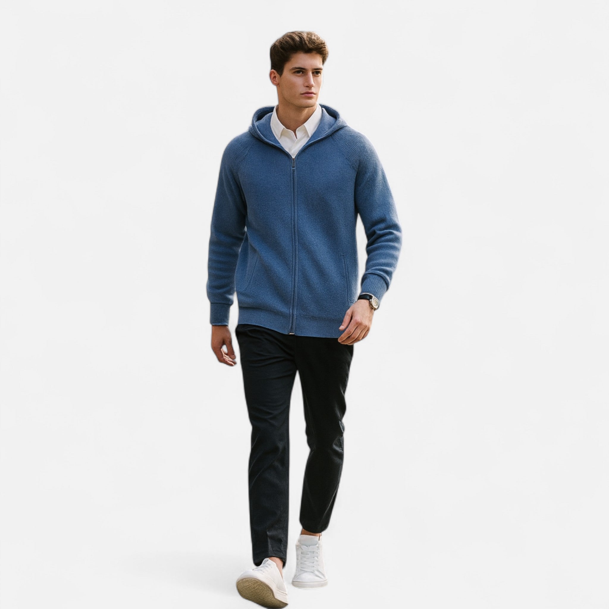 Chardon | Men’s Merino Wool Hooded Zipper