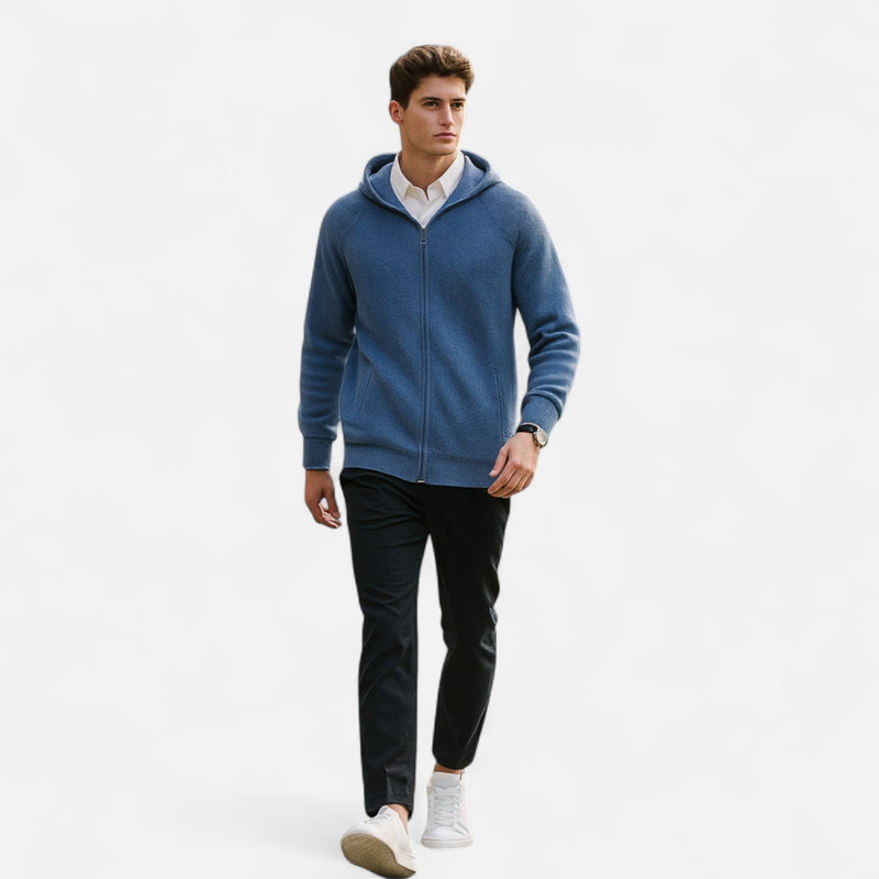Chardon | Men’s Merino Wool Hooded Zipper