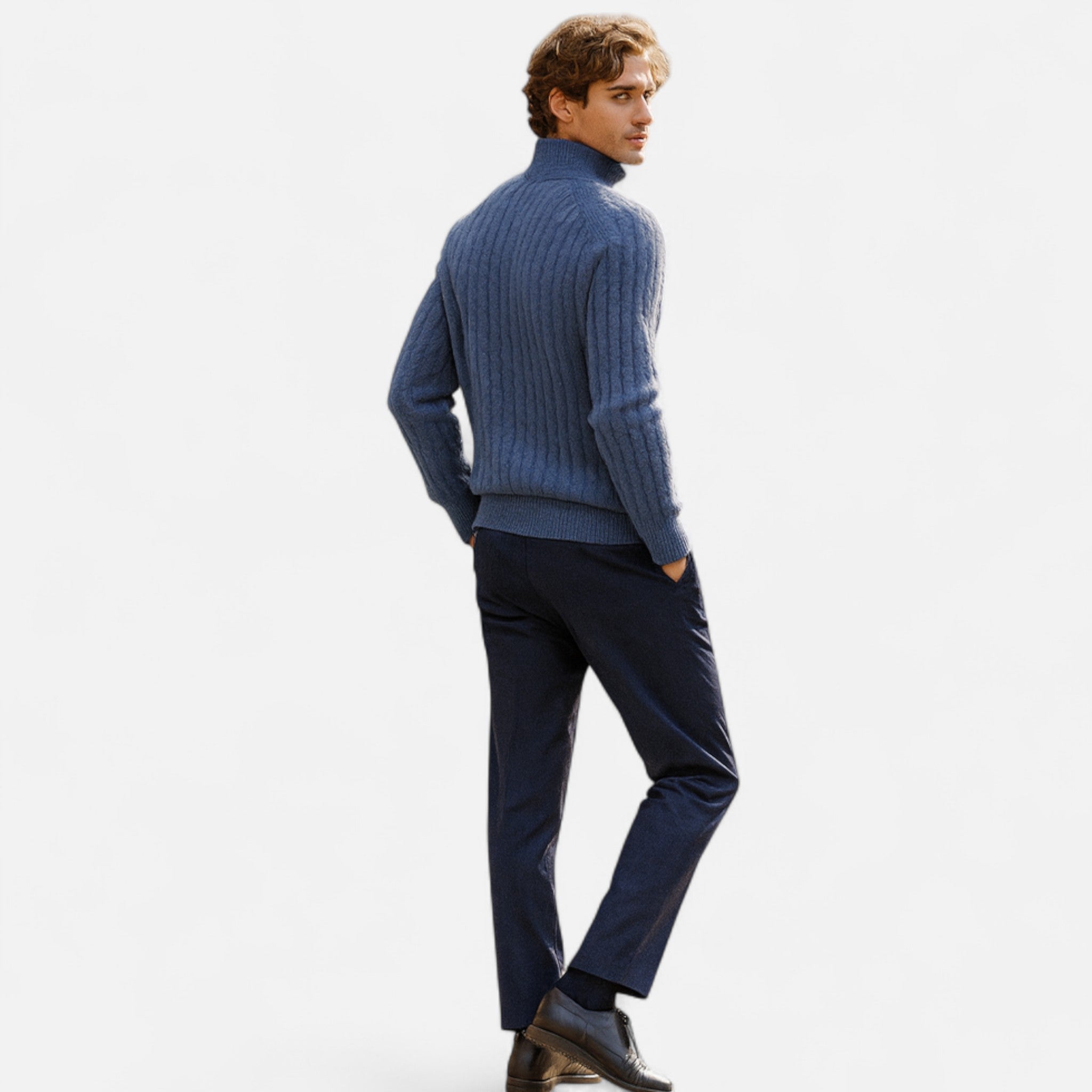 Chardon | Men’s Pure Wool Half-High Collar Pullover