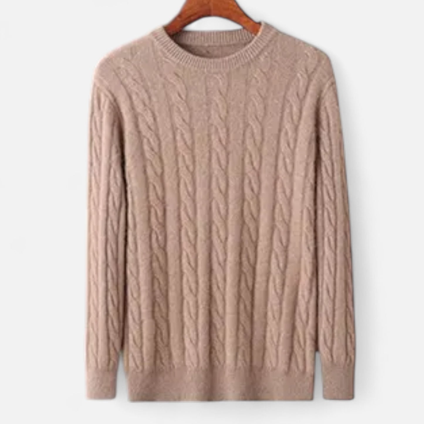 Chardon | Men’s Cable Knit Round Neck Pullover