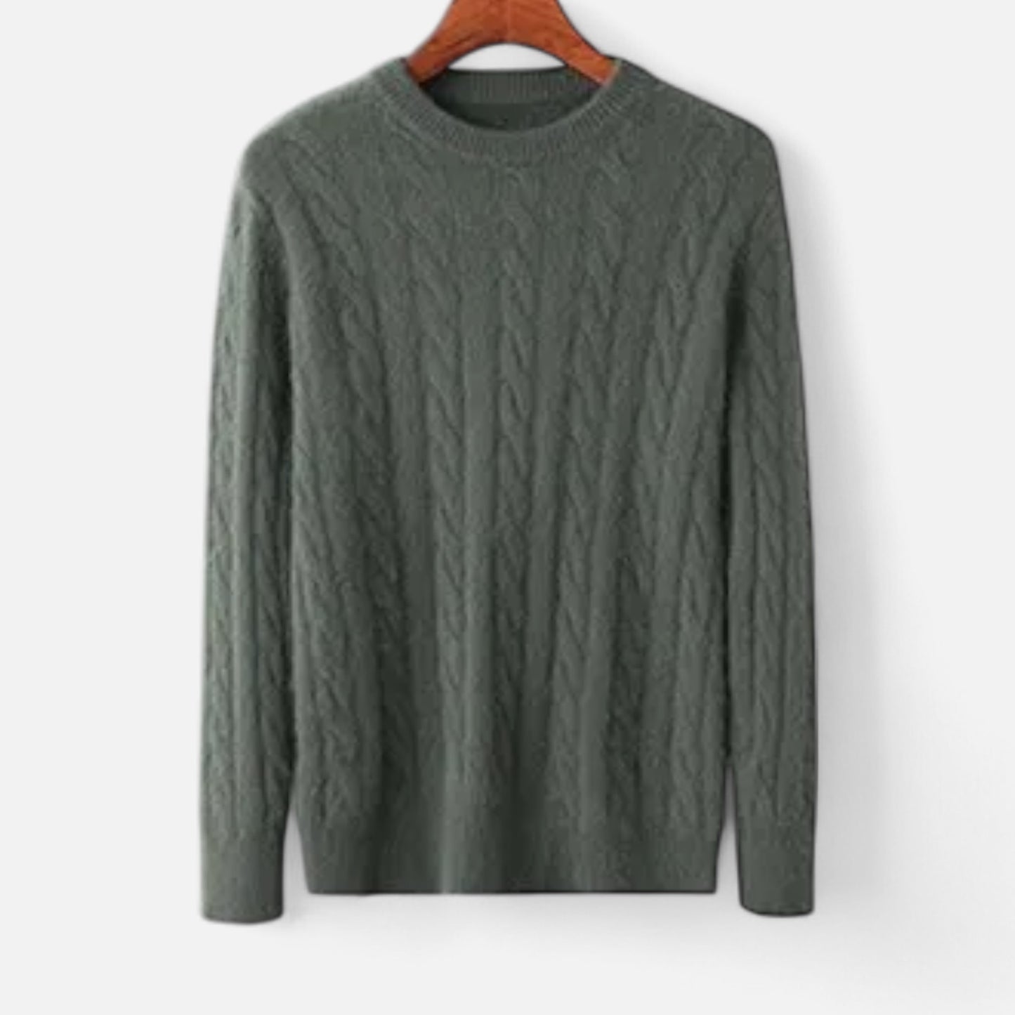 Chardon | Men’s Cable Knit Round Neck Pullover