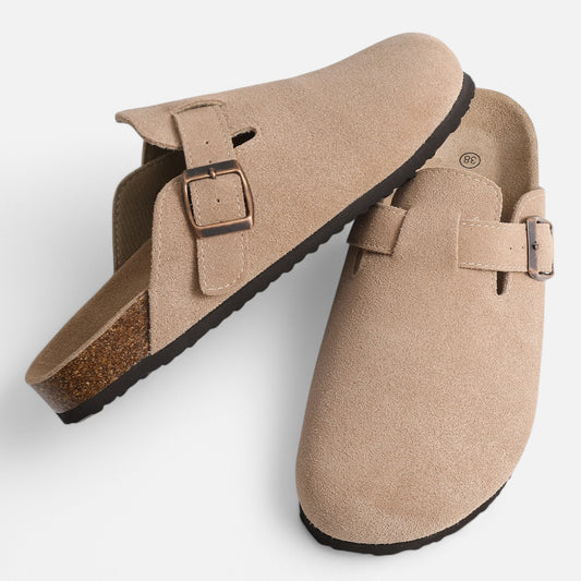 Chardon | Women’s Suede Clogs – Natural, Supportive, Effortless