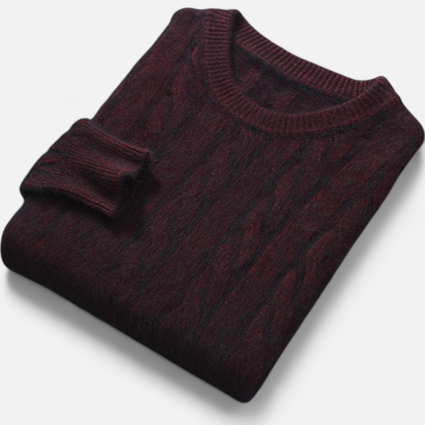 Chardon | Men’s Cable Knit Round Neck Pullover