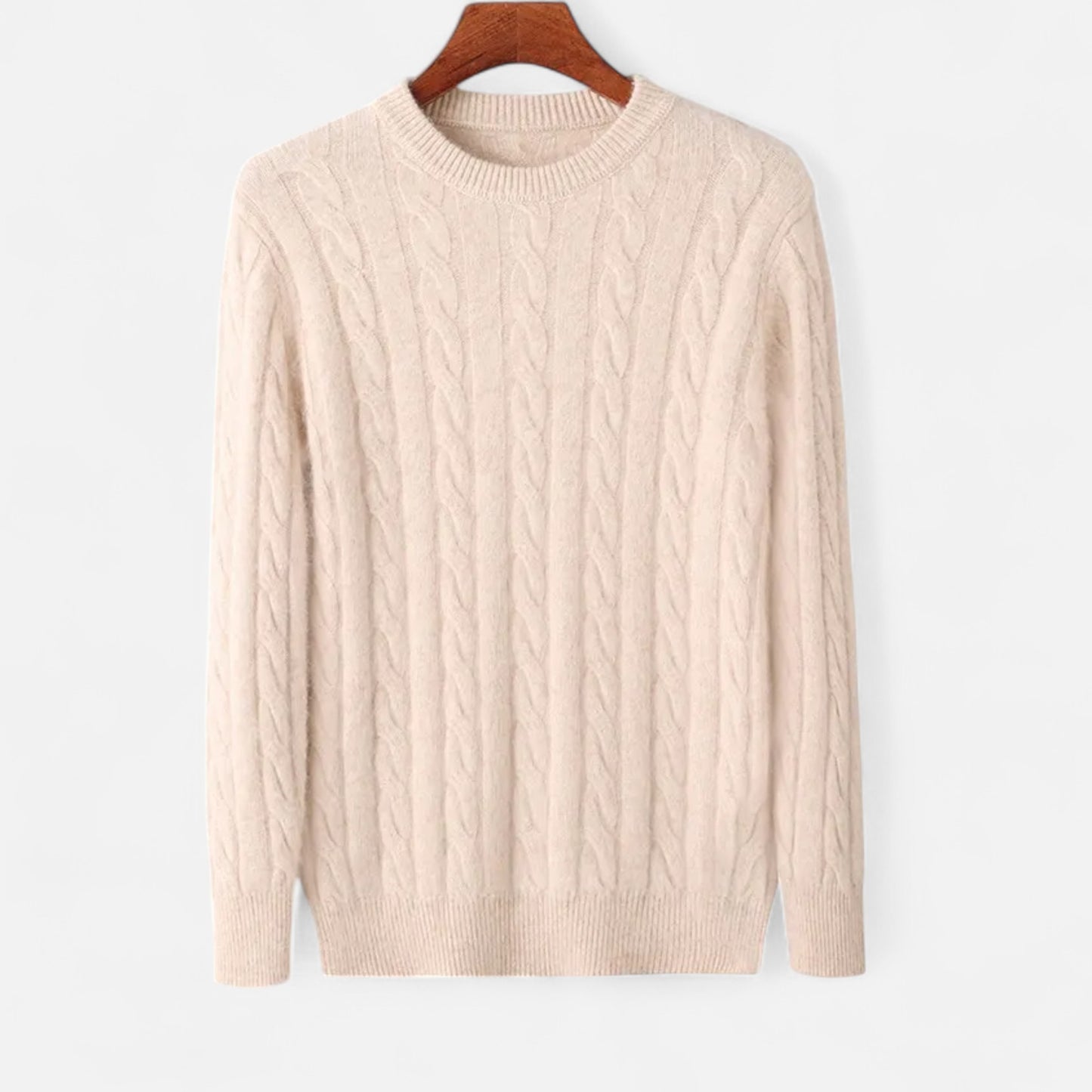 Chardon | Men’s Cable Knit Round Neck Pullover