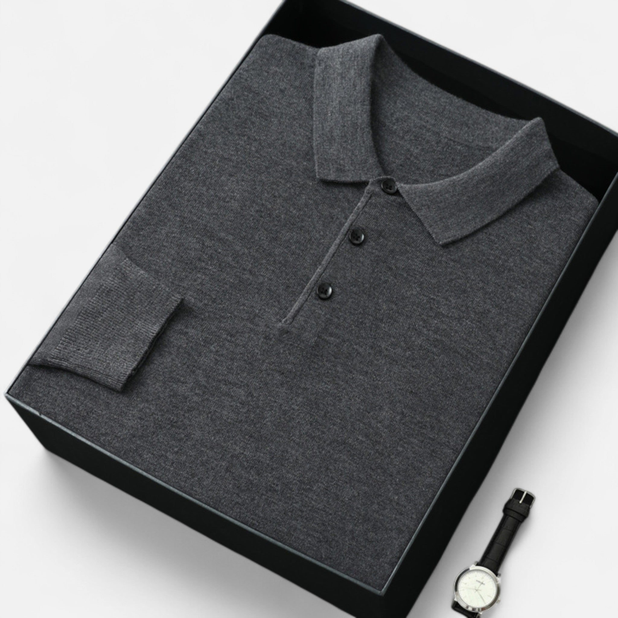 Chardon | Men’s Long Sleeve Wool Polo