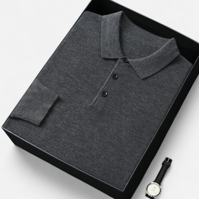Chardon | Men’s Long Sleeve Wool Polo