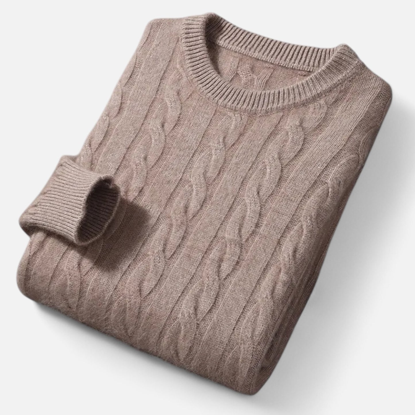 Chardon | Men’s Cable Knit Round Neck Pullover