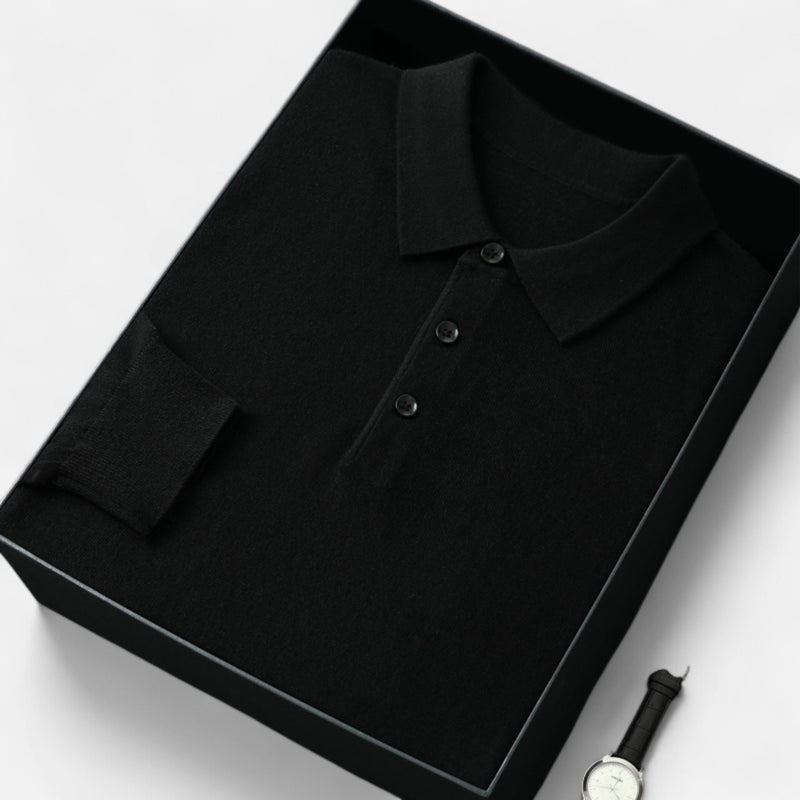 Chardon | Men’s Long Sleeve Wool Polo