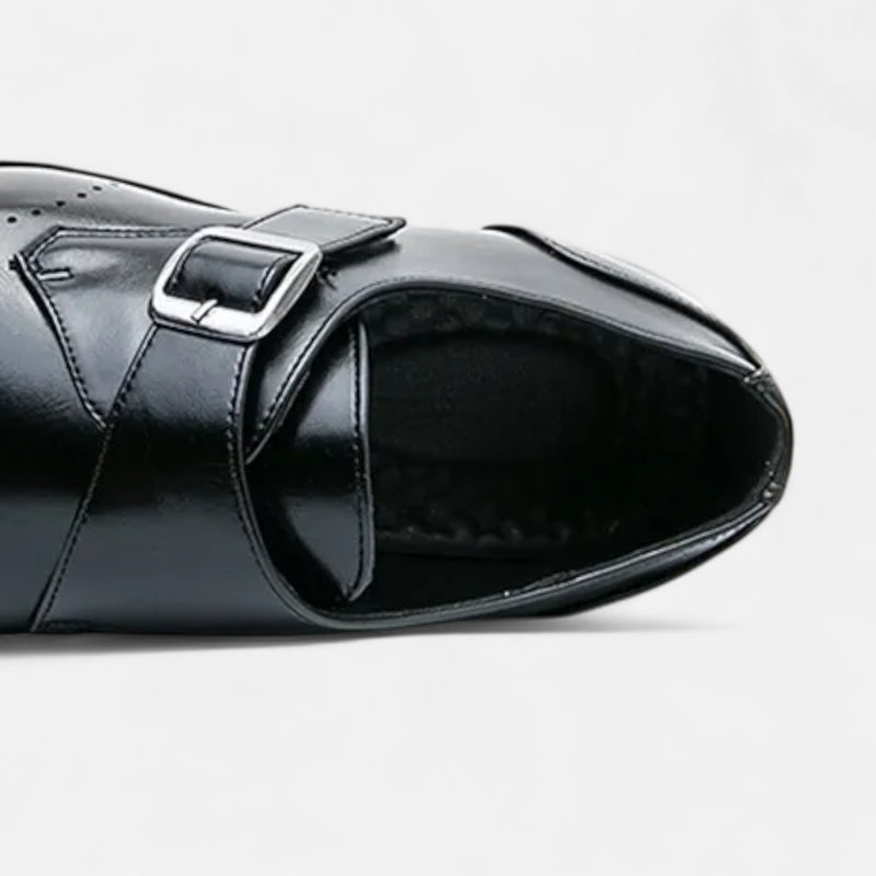 Chardon | Men’s Leather Side-Buckle Shoes