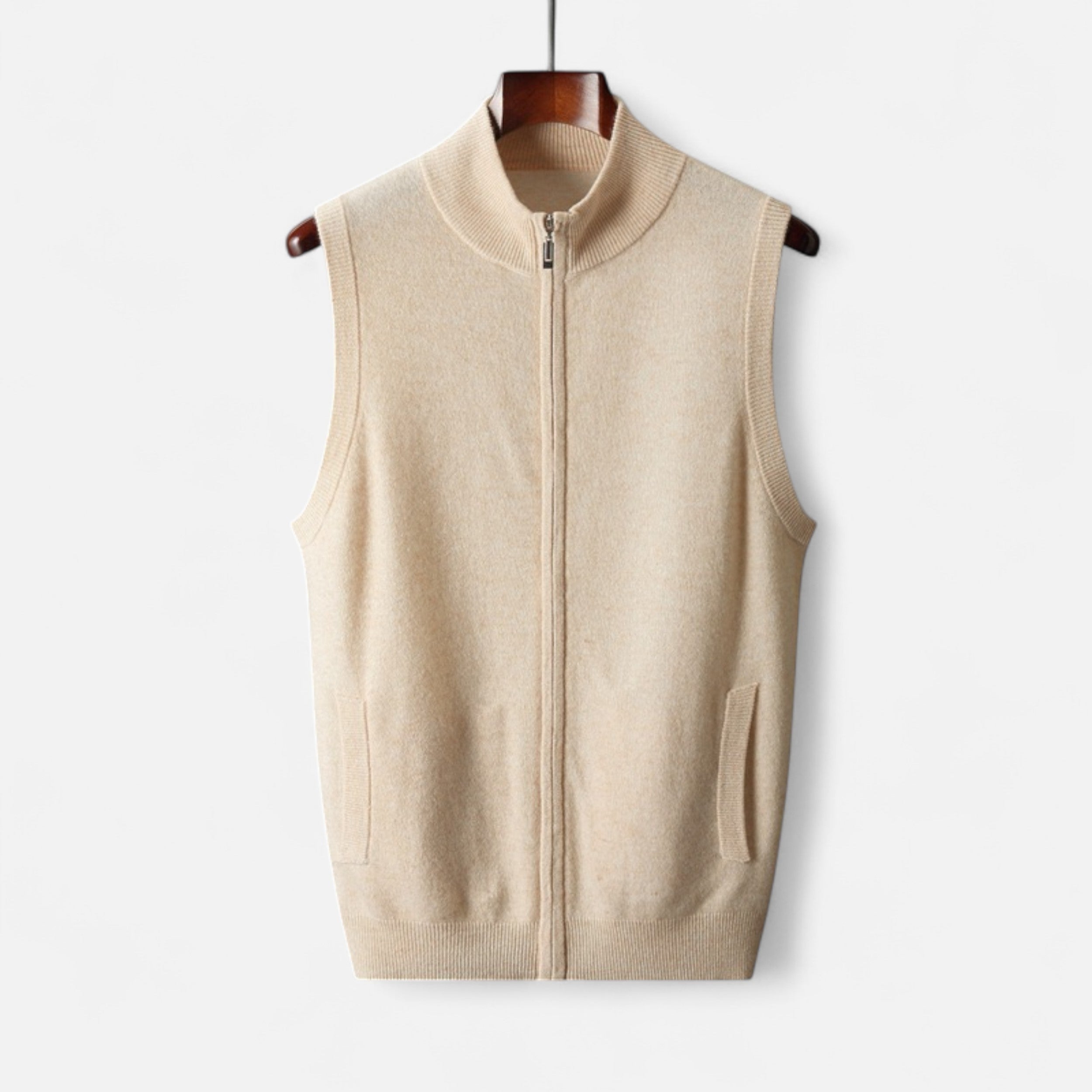 Chardon | Men’s Wool Mock Neck Zipper Vest