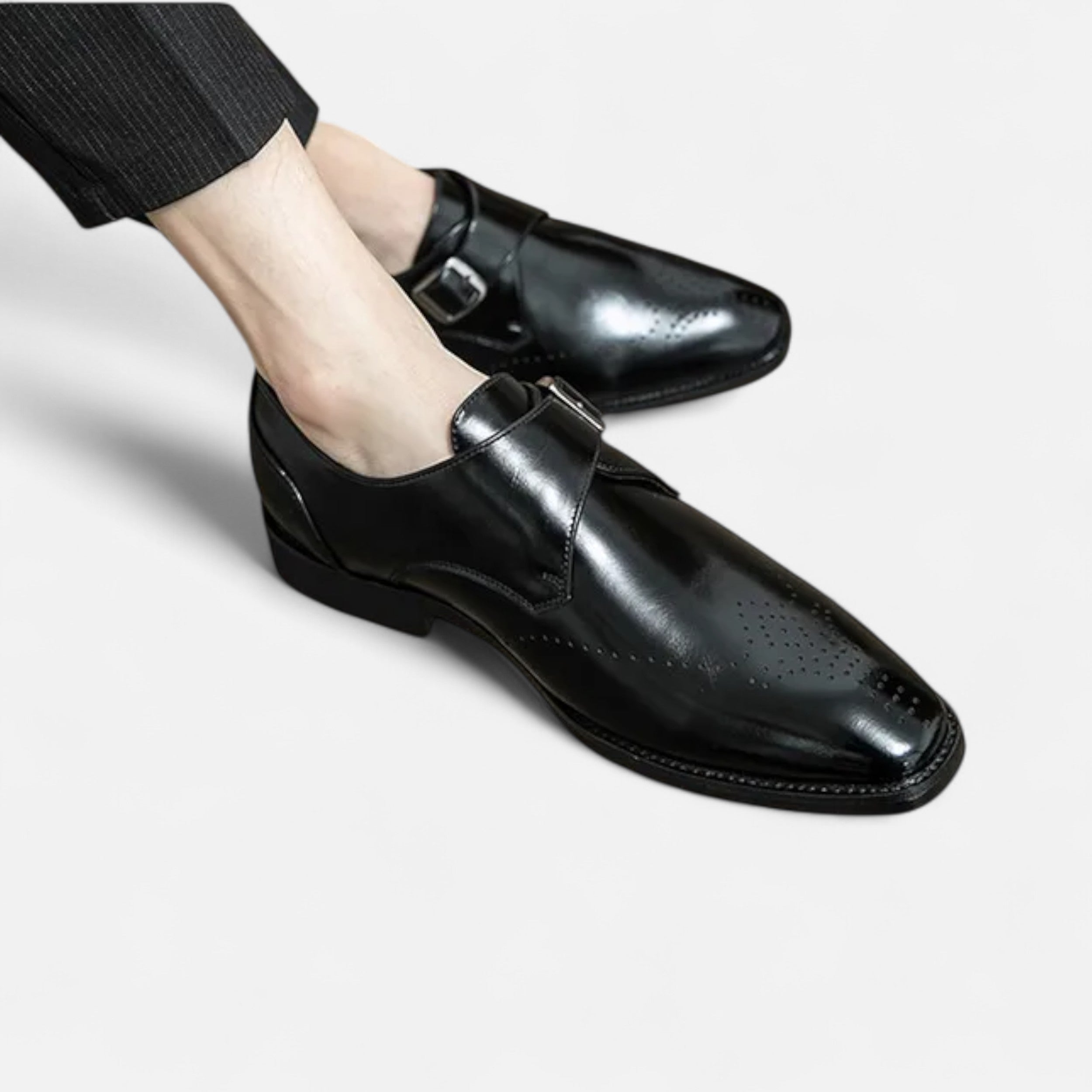 Chardon | Men’s Leather Side-Buckle Shoes