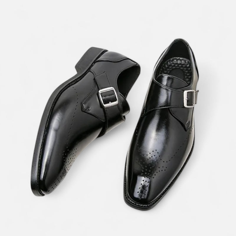 Chardon | Men’s Leather Side-Buckle Shoes