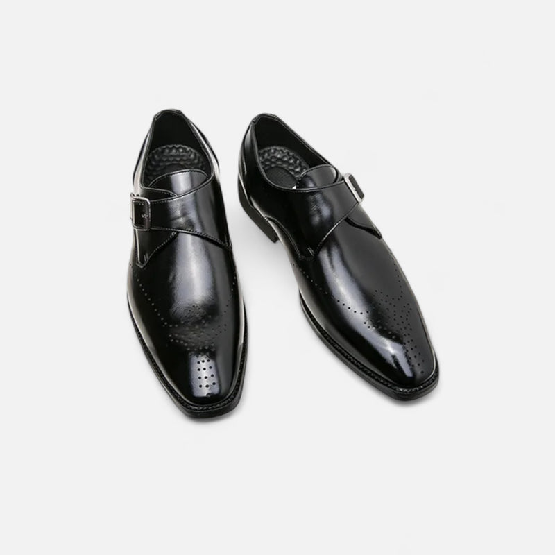 Chardon | Men’s Leather Side-Buckle Shoes