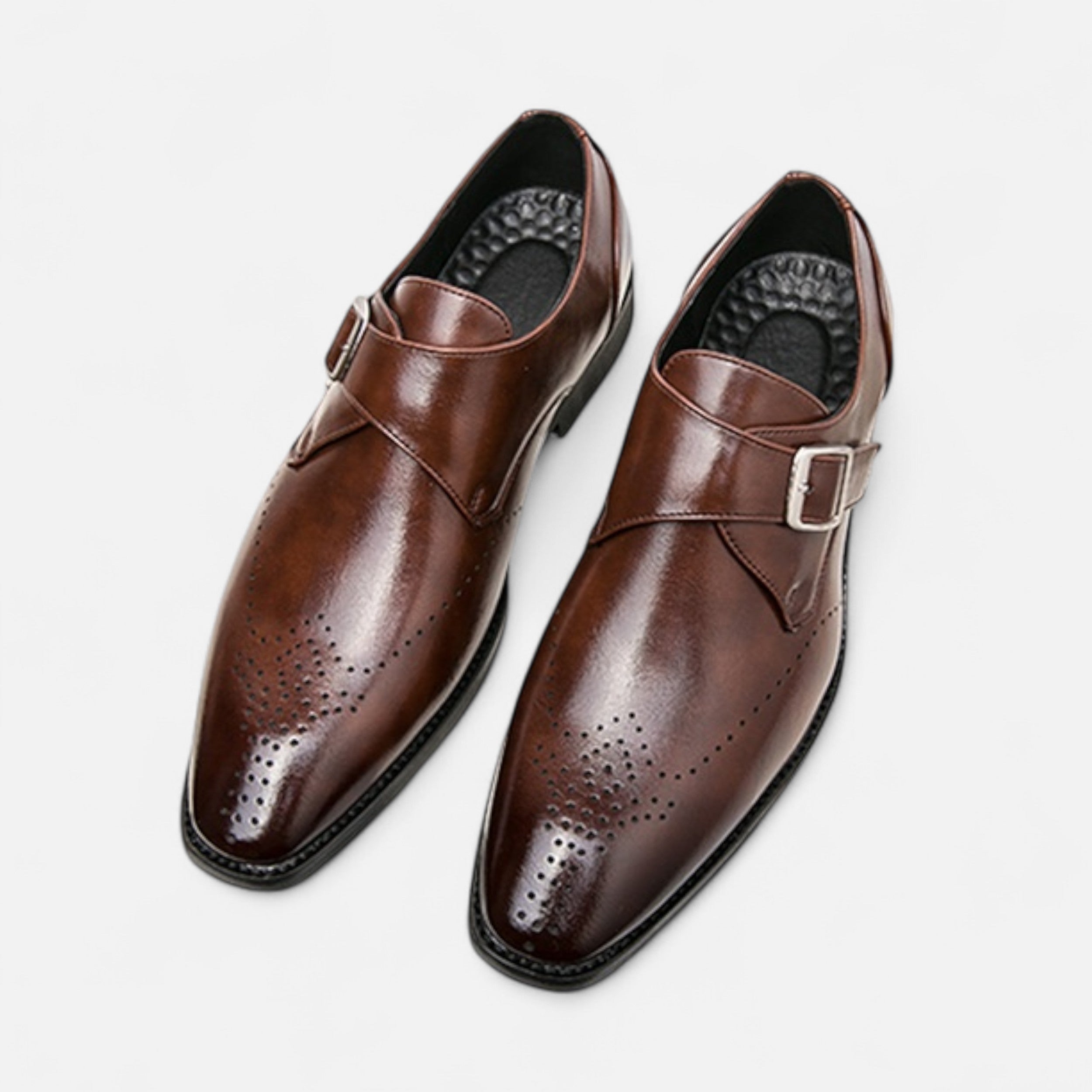 Chardon | Men’s Leather Side-Buckle Shoes